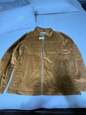 Amazon Essentials Men's Tan Corduroy Zip Jacket Size M
